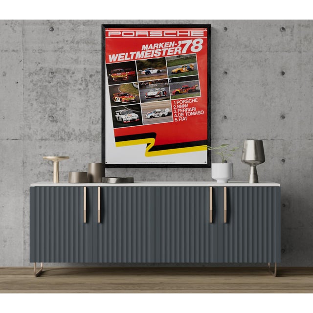 Porsche Markenweltmeister 78 – 1978 – Original Vintage Porsche Poster by Werbeagentur Strenger – Vintage Motorsport –...