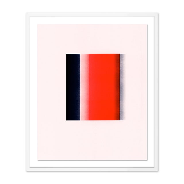Contemporary Color Form C by David Grey, Art Print in White Frame, Large For Sale - Image 3 of 3