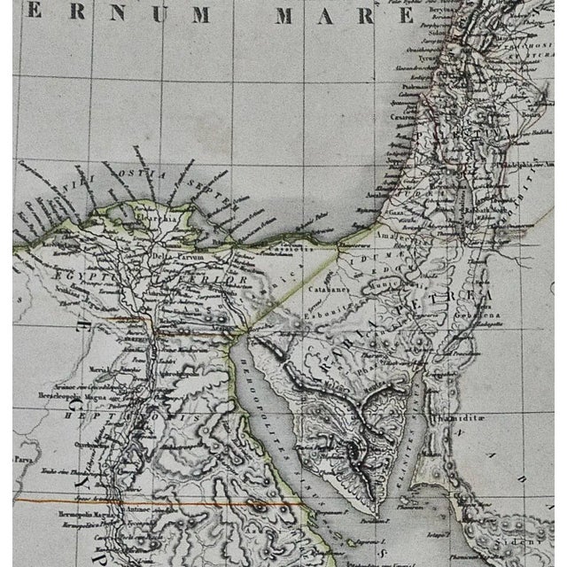 Mid 19th Century Map of the Holy Land "Carte de la Syrie et de l'Egypte" by Pierre M. Lapie For Sale - Image 5 of 5
