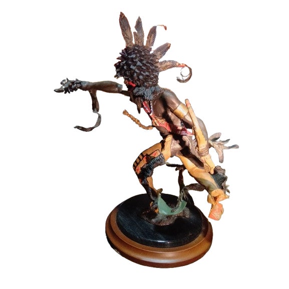 The Spirit of the Raven Bronze Sculpture by artist Richard Myron is a Franklin Mint single piece sculpture that features a...