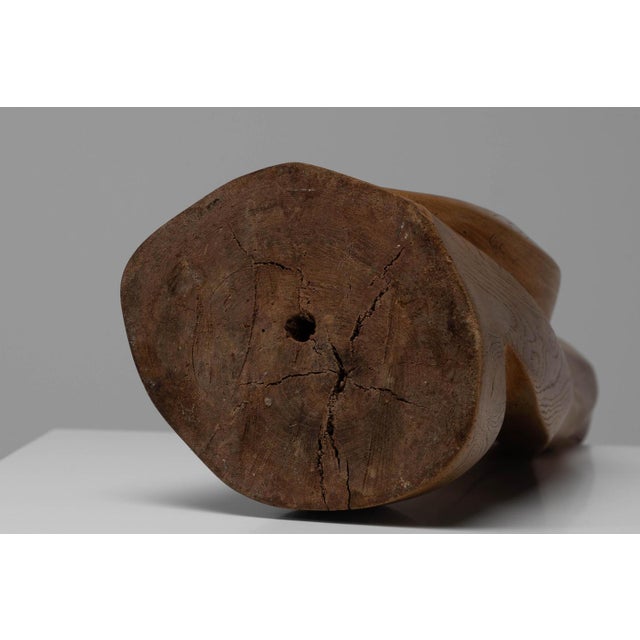Abstract Oak Sculpture from LM, France, 1960s For Sale - Image 16 of 17