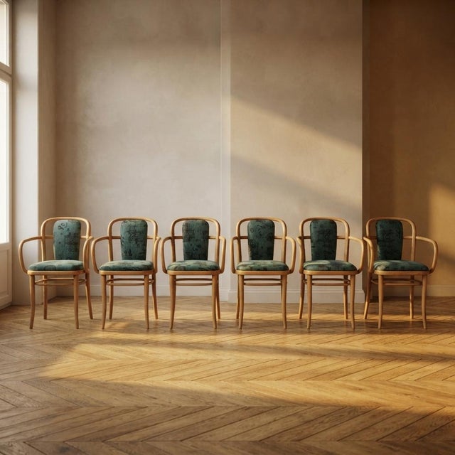 Vintage Armchairs by Josef Hoffmann for Ton, 1920s, Set of 6 For Sale - Image 9 of 9