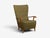 Danish Modern, Highback Lounge Chair, Elm, Wool, Denmark, 1950s For Sale - Image 4 of 12