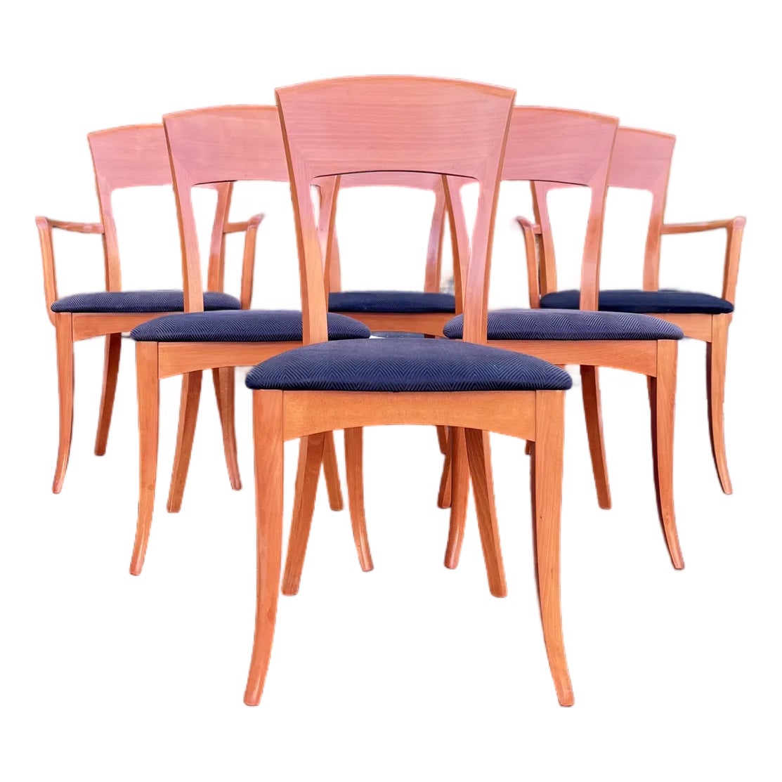 Italian Mid Century Modern Dining Chairs | Set of Six by A. Sibau