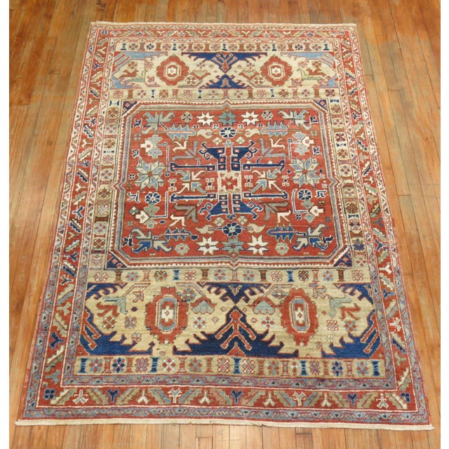 1920s Persian Heriz Accent Rug - 4'10" x 7'1" For Sale - Image 10 of 18