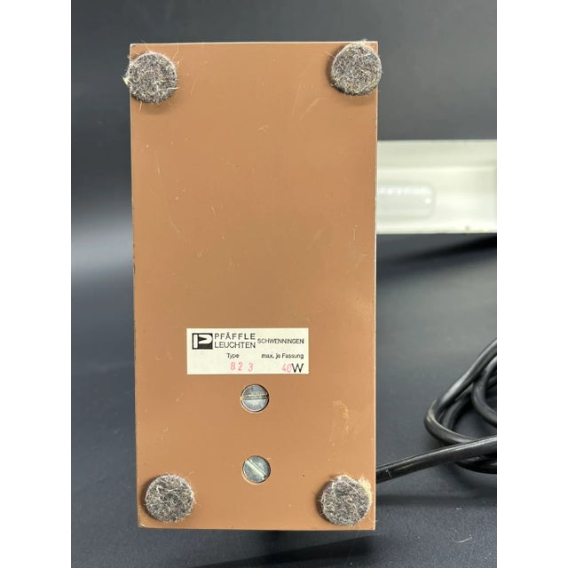 Vintage Brass Bankers Lamp with Wood Veneer Base by Pfäffle, 1960s For Sale - Image 13 of 17