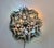 Pair of Vintage Crystal Flush Mount Chandeliers, Hand-Painted Ceiling Lights, Large Mid Century Style Wall Sconces, Low Ceiling Light Set For Sale - Image 15 of 16