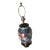Late 20th Century Frederick Cooper Hand Painted Lotus Floral Table Lamp, Unmarked For Sale