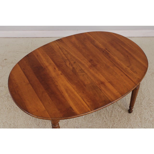 Stickley Stickley Cherry Oval Dining Table W. 3 Leaves For Sale - Image 4 of 16