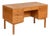 Mid Century Danish Modern Oak Wood Writing Desk 1960s For Sale