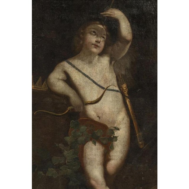 Baroque Roman School, Love, 17th Century, Canvas For Sale - Image 3 of 6