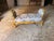 Vintage French Boudoir Bench Blue Damask Upholstery For Sale In Orlando - Image 6 of 7