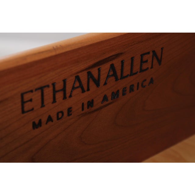 Ethan Allen Cherry Georgian Court Tall Chest on Chest For Sale - Image 14 of 15