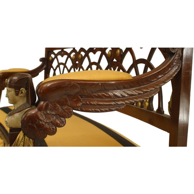 French Empire Mahogany Loveseats - a Pair | Chairish