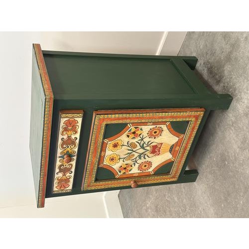 Large Provençal Folk Art Hand-Painted Cabinet, 1970s For Sale - Image 5 of 15