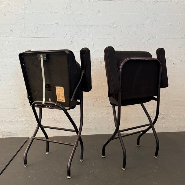 Mid-Century Modern 1940s Pair of Art Deco Warren McArthur for Mayfair Industries Folding Armchairs For Sale - Image 3 of 8