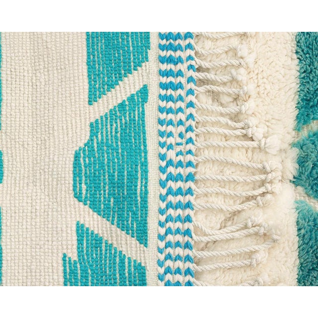Textile Hand-Knotted Wool Rug by Azele Studio For Sale - Image 7 of 9