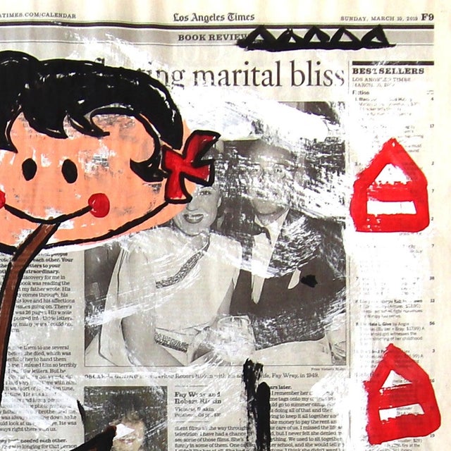 2020s Chocolate Shake - Original Food Pop Art Acrylic Painting on La Times Newspaper For Sale - Image 5 of 6