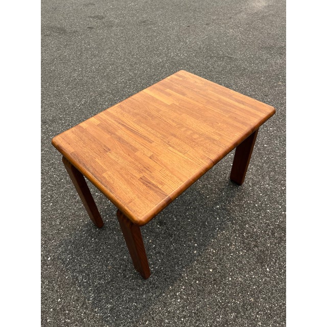 Coffee Mid-Century Teak Patchwork Side Table For Sale - Image 8 of 8