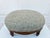 Blue Blue and Brown Tweed Upholstered Oval Footstool For Sale - Image 8 of 12