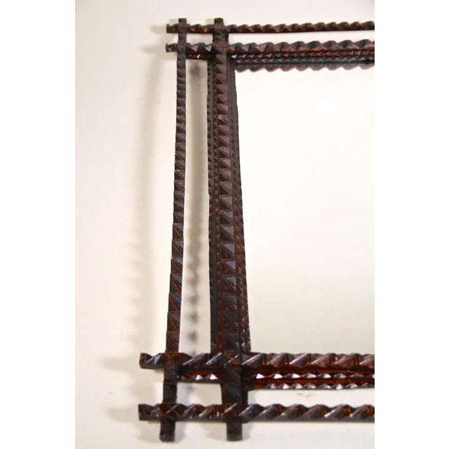 Tramp Art Wall Mirror, Austria, 1880s For Sale - Image 12 of 17