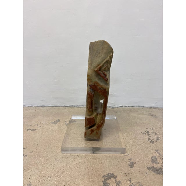 1990s Organic Modern Marble Sculpture on Lucite Base, 1990s For Sale - Image 5 of 13