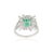 18k Gold 2.85ct Square Emerald & 1.19ct Diamond Cocktail Ring Size 5- Heirloom Jewelry For Sale - Image 9 of 17