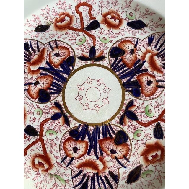 Exquisite antique Royal Staffordshire Pottery ‘Cairo’ platter/charger with lovely colors, patterns, and gold accents. Made...