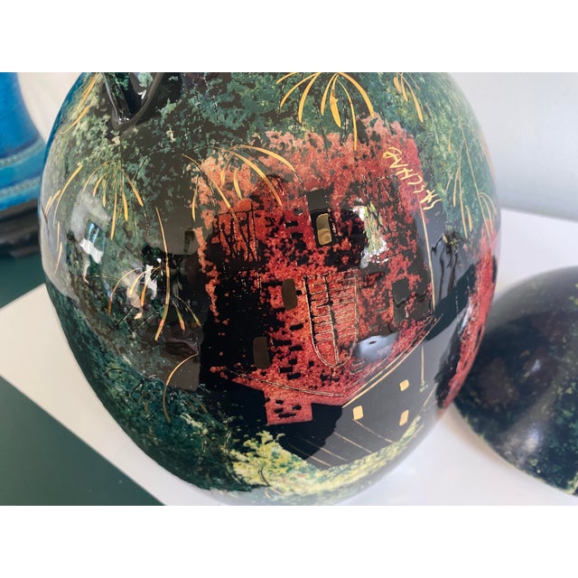 Sascha Brastoff Mid 20th Century Sascha Brastoff Ceramic Lidded Egg Jar For Sale - Image 4 of 7