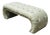 Vintage Waterfall Bench Reupholstered in Hand Printed Schumacher Fabric For Sale