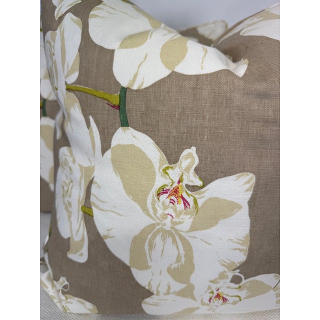 Transitional Raoul Textiles "Celeste" in Fog 22" Pillows-a Pair For Sale - Image 3 of 3