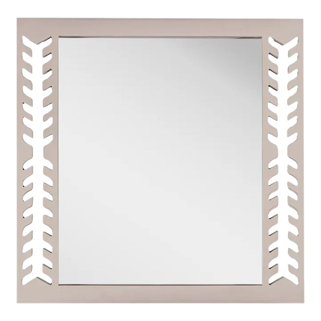 Fleur Home Audubon Spruce Square Mirror in Elephant's Breath, 36x36 For Sale