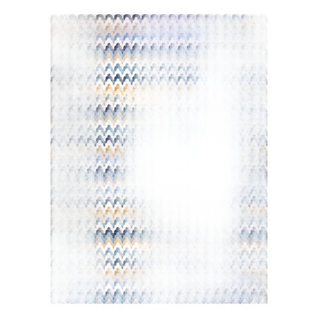 The House of Scalamandré Rainbow Mountain Wallcovering Wallpaper, Denim Gold For Sale