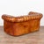 Pair of French Brown Leather Chesterfield Two Seat Loveseat Sofas For Sale - Image 15 of 16
