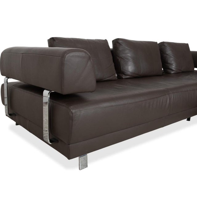 Brown Brand Face Corner Sofa in Brown Leather from Ewald Schillig For Sale - Image 8 of 18