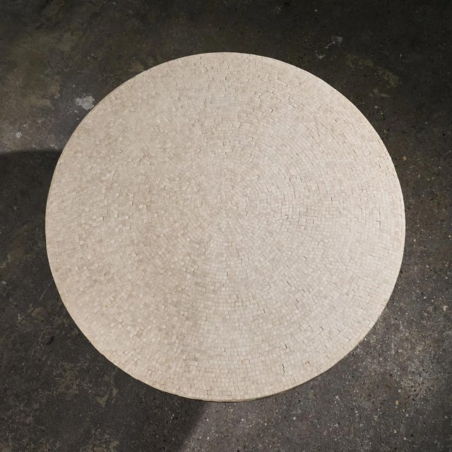 Table in Fossil Stone and Metal Frame, Belgium For Sale - Image 11 of 14