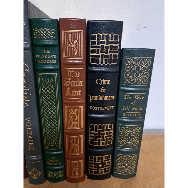 Easton Press 100 of the Greatest Books Written Set of 10. Leather covered books containing collector plates one unopened....