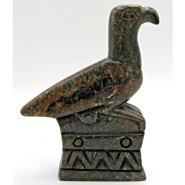 Gray Hand Carved Great Zimbabwe Bird Soapstone Sculpture by Shona Artisan Takesure For Sale - Image 8 of 12
