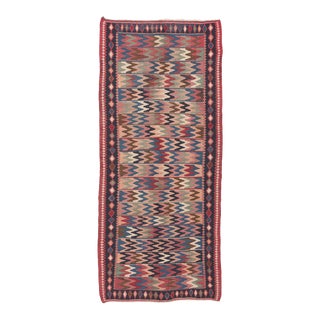 Antique Persian Shahsavan Kilim Rug - 04'08 X 10'08 For Sale
