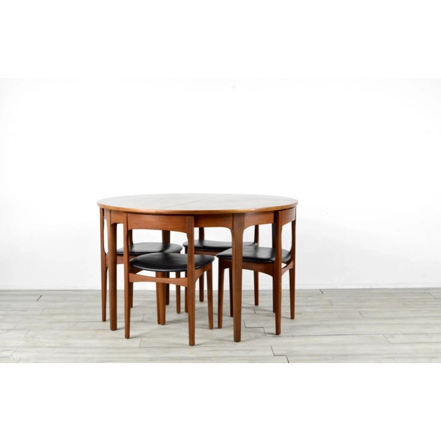 Mid-Century Modern Extendable Dining Table and Chairs in Teak from Nathan, 1960s, Set of 5 For Sale - Image 11 of 13