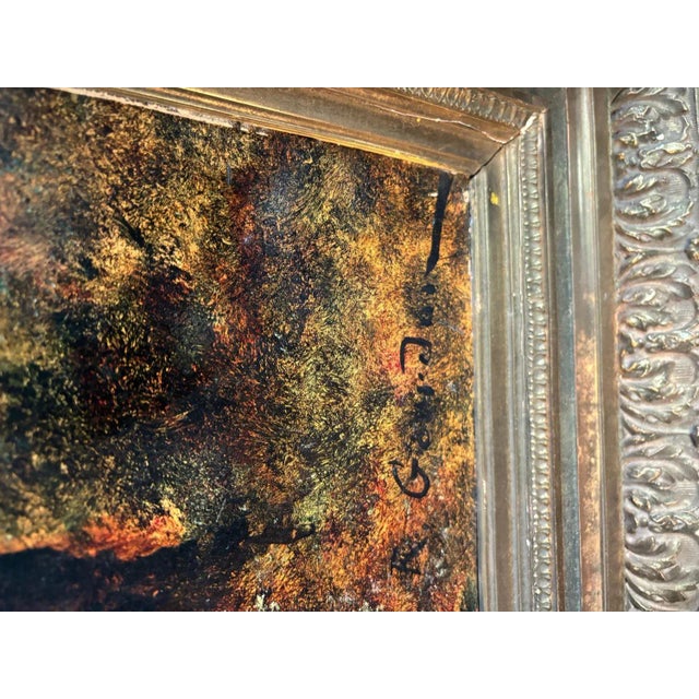 René Gourdon, Peasant Woman in the Forest, Oil on Canvas For Sale - Image 6 of 12