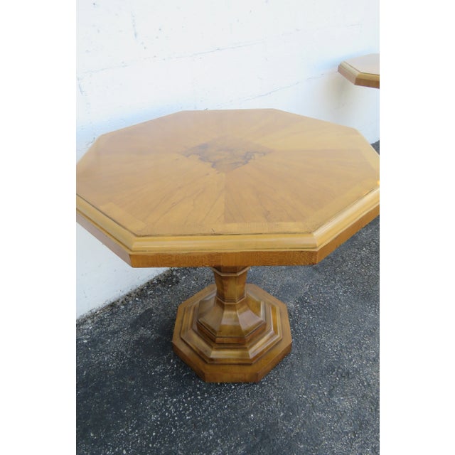 Weiman Mid Century Modern Octagon Pair of Side End Tables For Sale - Image 11 of 13
