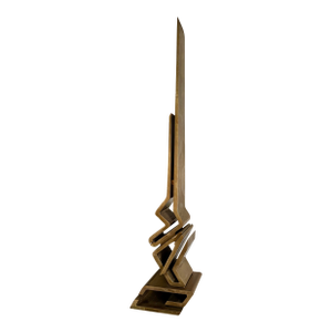 Impressive 47 1/2” Giorgio Zennaro Founderia Gurato Venezia Sky Scraper Bronze Abstract Sculpture
