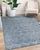 8x10 Versatile Agra Blue Allover Trellis Geometric Modern Hand Knotted Wool Rug For Sale - Image 4 of 6