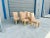 1970s Mid Century Faux Burl Wood Dining Room Set of 7 For Sale In Los Angeles - Image 6 of 12