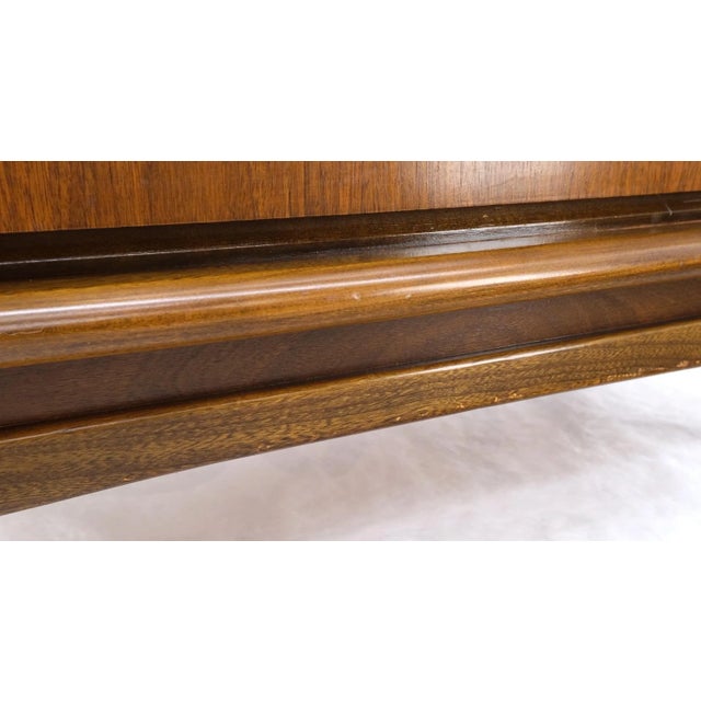 Mid-Century Modern Diamond Front Walnut 8 Drawers High Chest Dresser Cabinet For Sale - Image 4 of 13