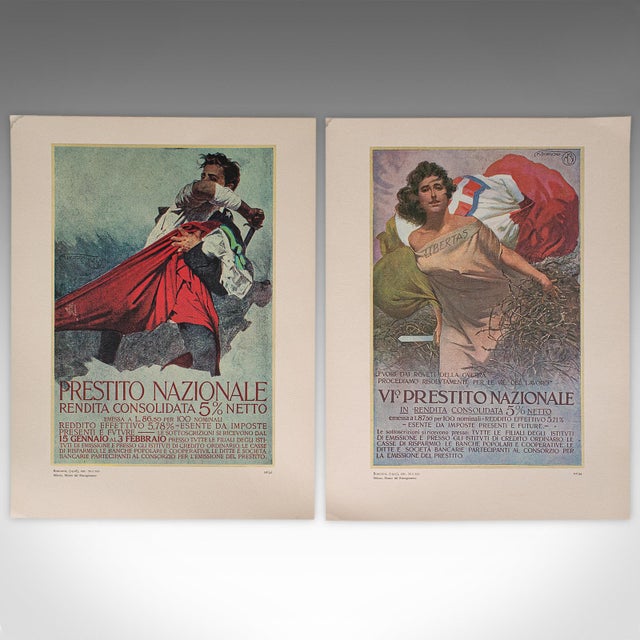 1960s Vintage Folio of 12 Posters, Italian, Prints, Wwi Propaganda, Art Exhibition Set For Sale - Image 5 of 12