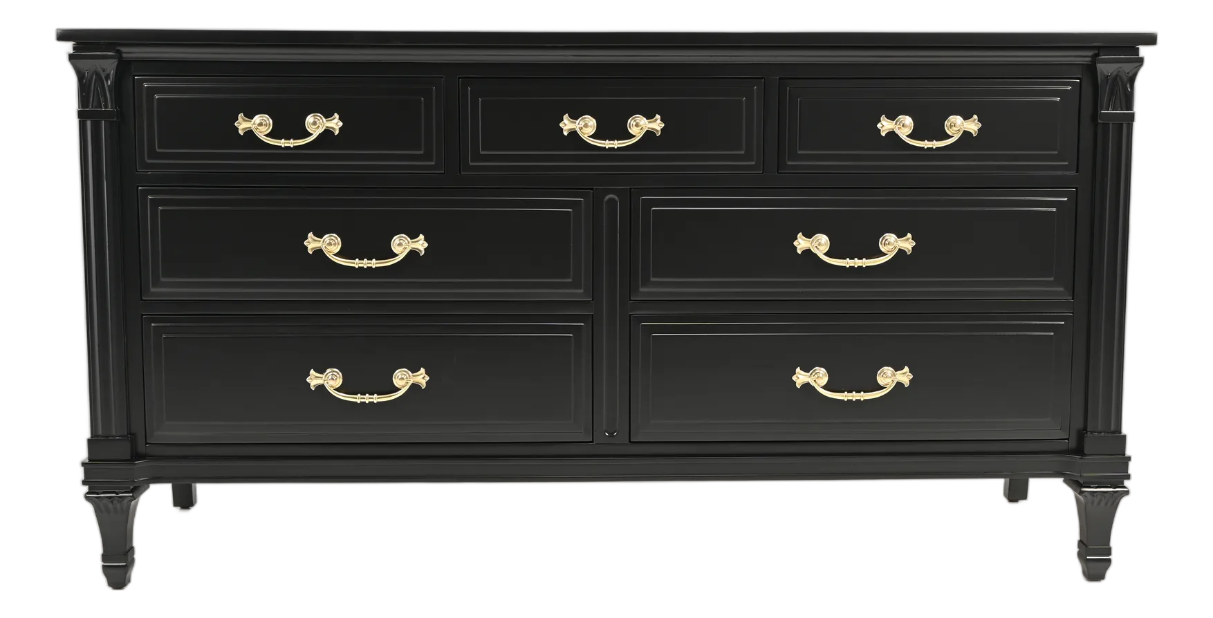 designer dresser company Fletcher 6 Drawer Dresser - Distressed Black