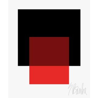 The Interaction of Black and Red Fine Art Print 45" X 55" by Liz Roache For Sale