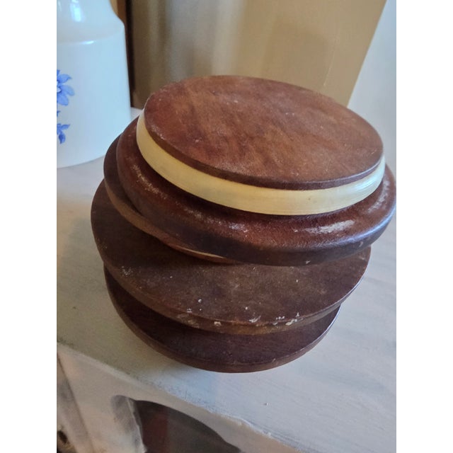Four Vintage English Blue and White Storage Canisters For Sale - Image 11 of 17